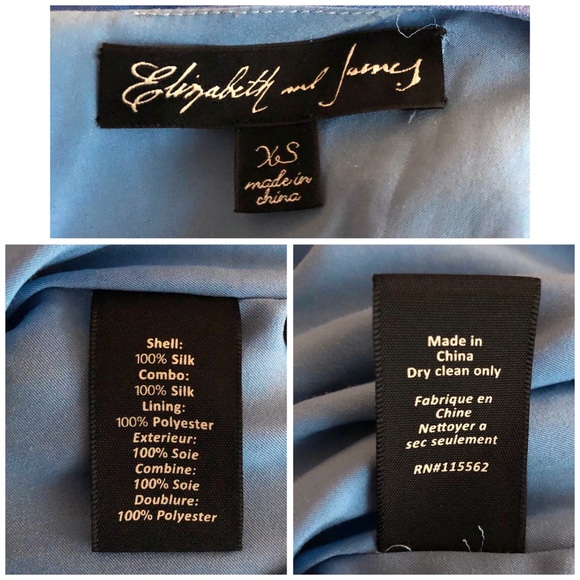 Elizabeth and James Silk Colorblock Draped Dress - Picture 8 of 8